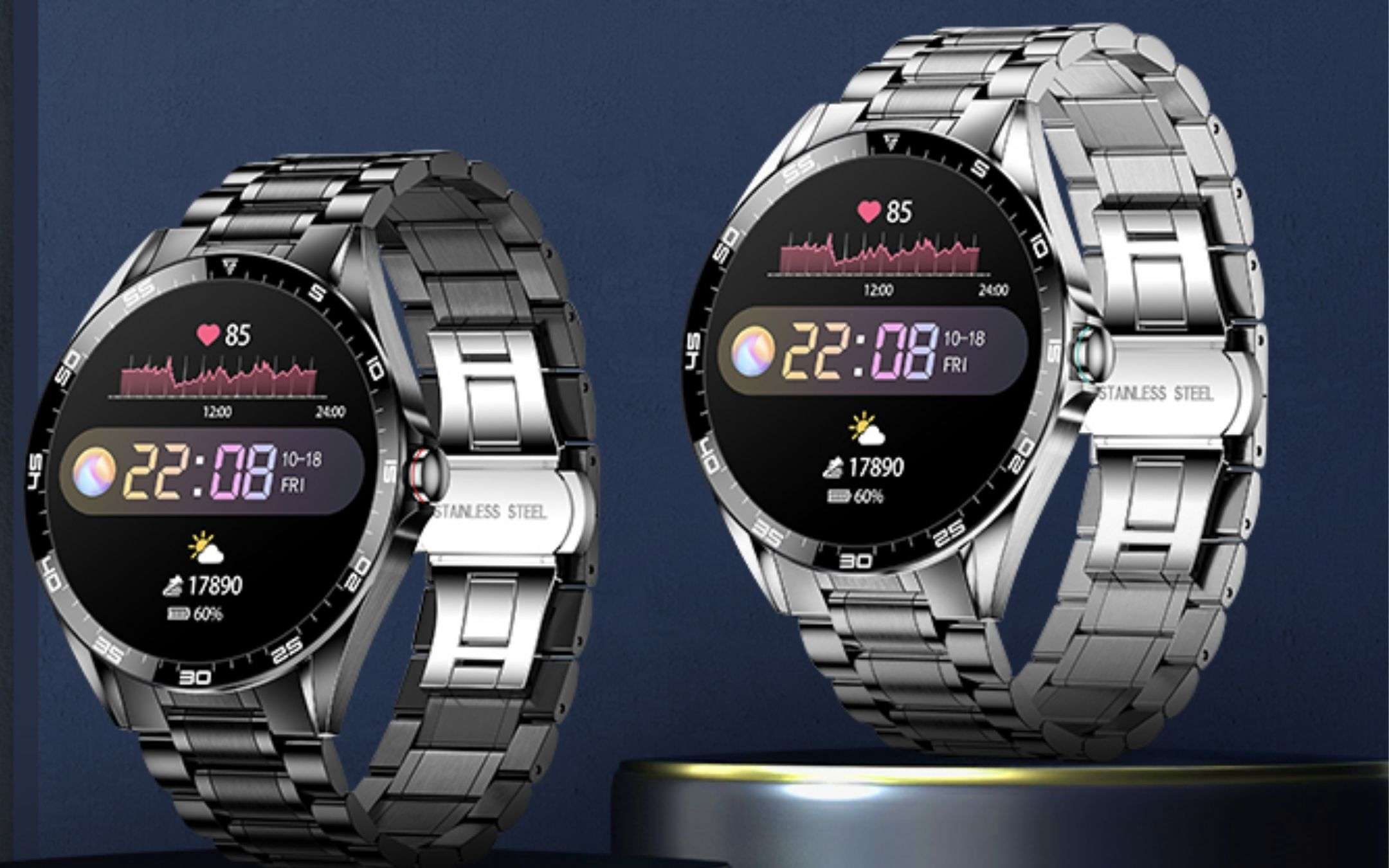 Smartwatch con cinturino in acciaio: LUSSO al polso con 50€
