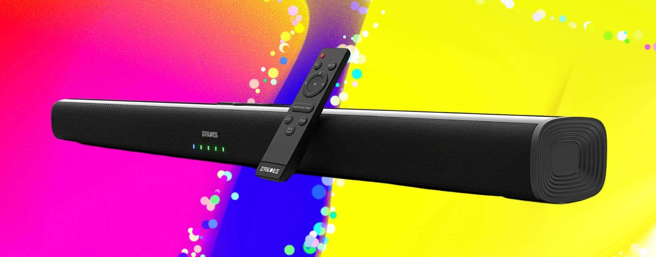 Soundbar 80W con subwoofer integrati a metà prezzo: solo 50€ adesso Soundbar 80W con subwoofer integrati a metà prezzo: solo 50€ adesso