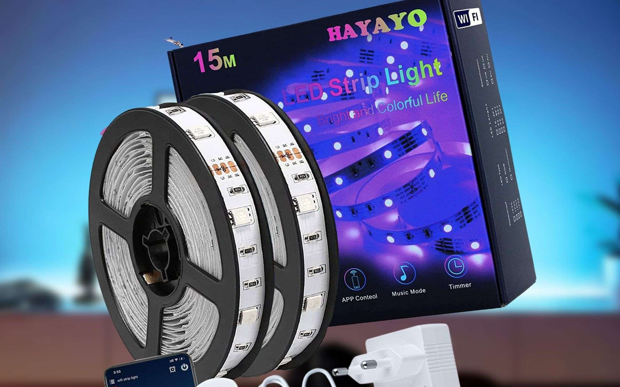 Striscia LED SMART 15 metri a 14€: funzionalità avanzate, sconto 50% Striscia LED SMART 15 metri a 14€: funzionalità avanzate, sconto 50%