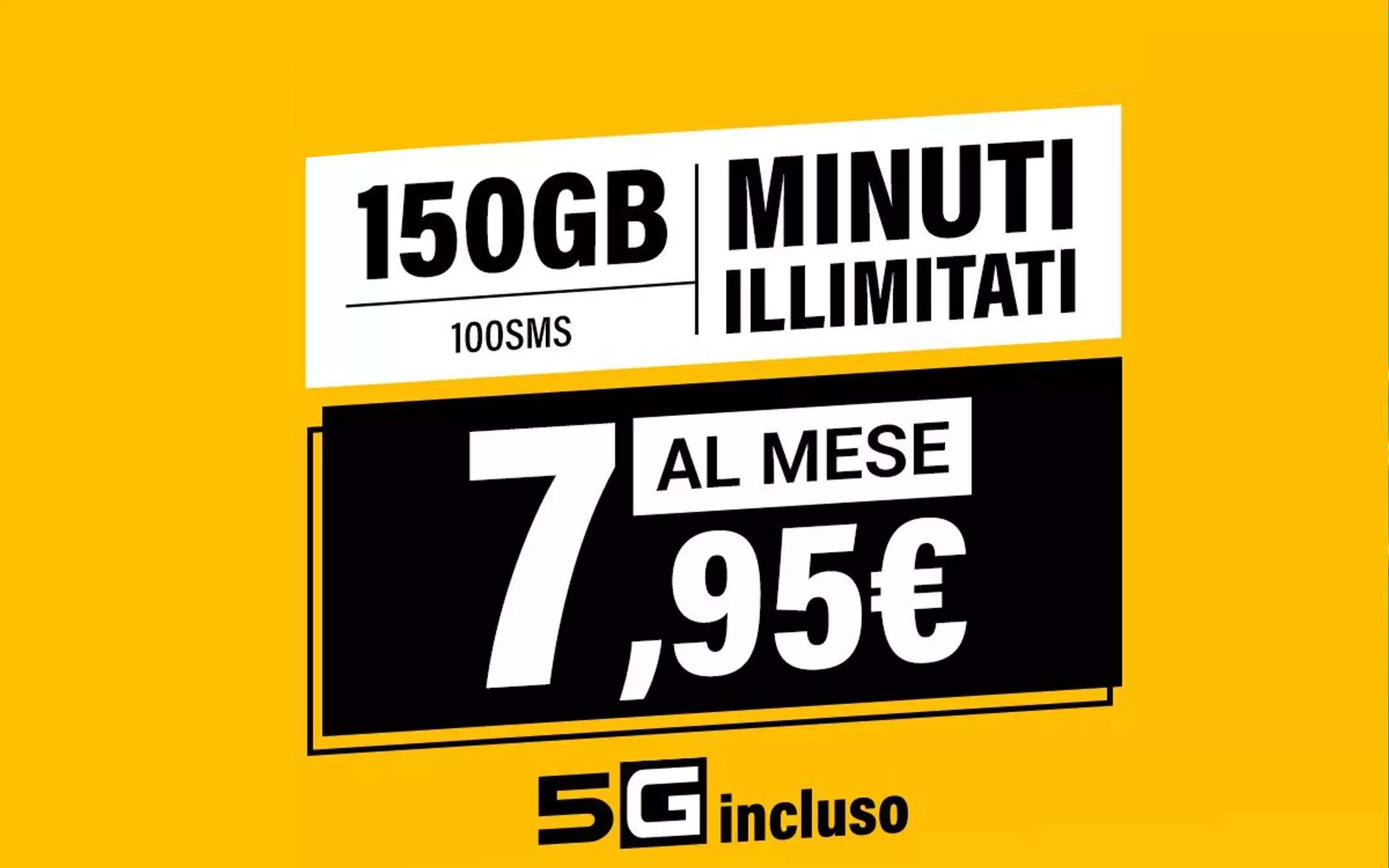 Fastweb: ORA con 150GB a 7,95€, PREZZO FOLLE