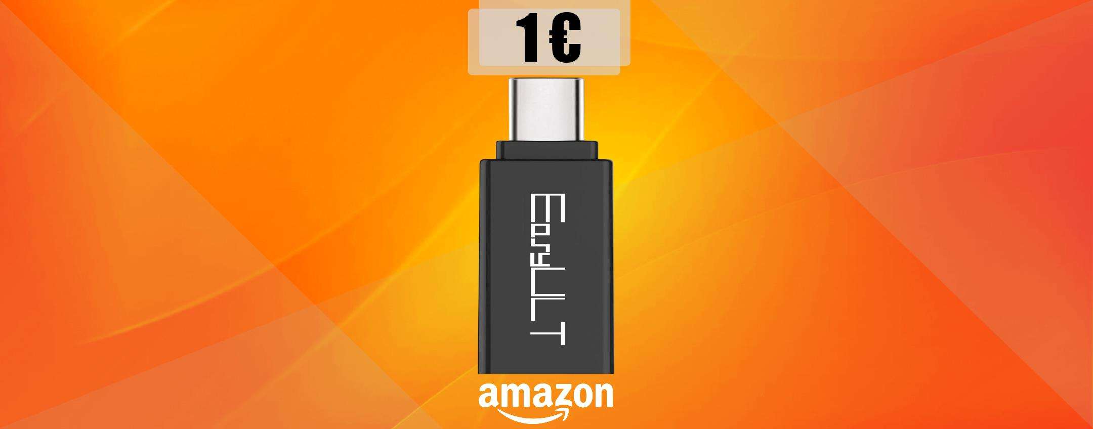 Adattatori USB C-USB 3.0 per smartphone: li porti a casa con 1€