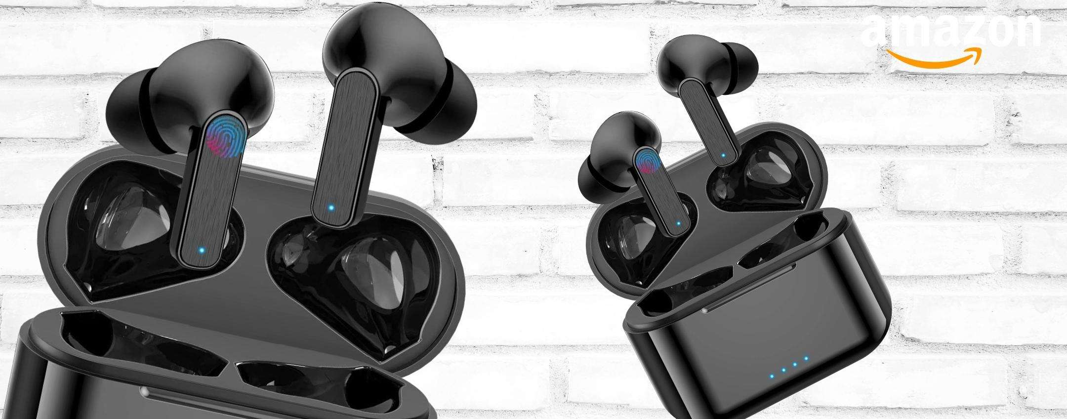 Auricolari Bluetooth controlli touch, batteria 38 ore TANTO ALTRO (19€) Auricolari Bluetooth controlli touch, batteria 38 ore TANTO ALTRO (19€)
