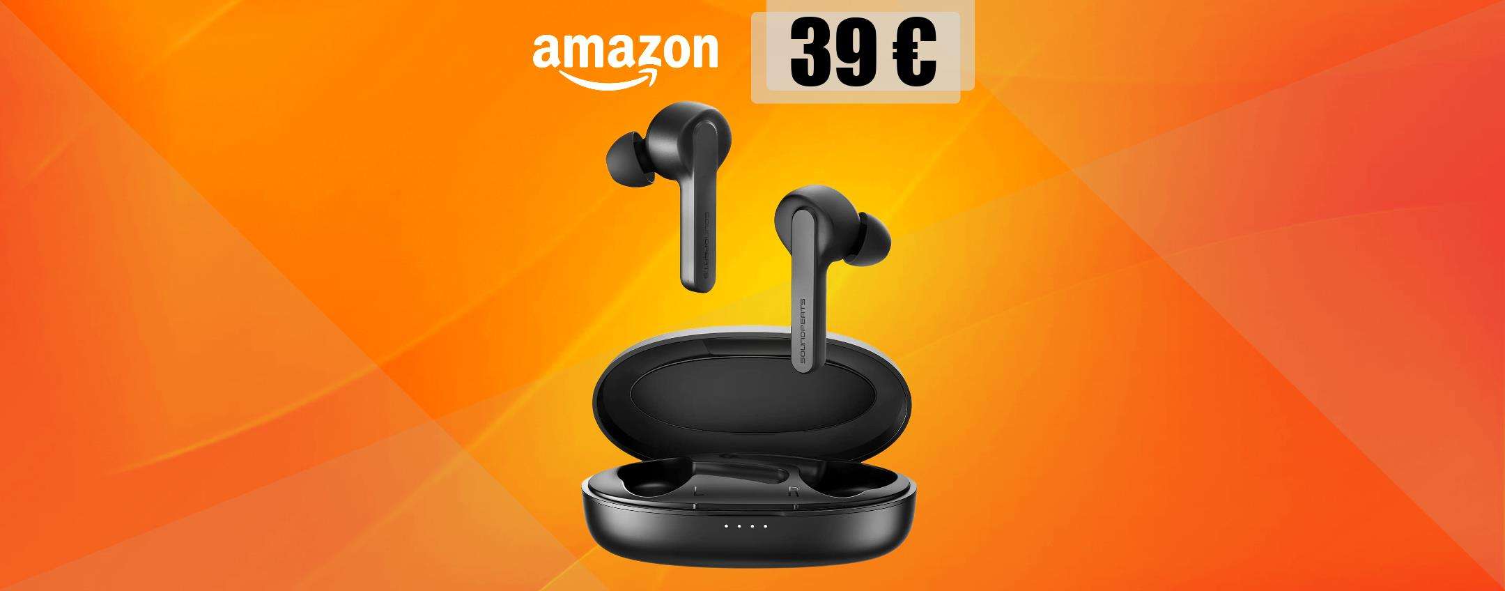 Auricolari IMPERDIBILI, suono travolgente per ben 24 ore: bastano 39€ Auricolari IMPERDIBILI, suono travolgente per ben 24 ore: bastano 39€