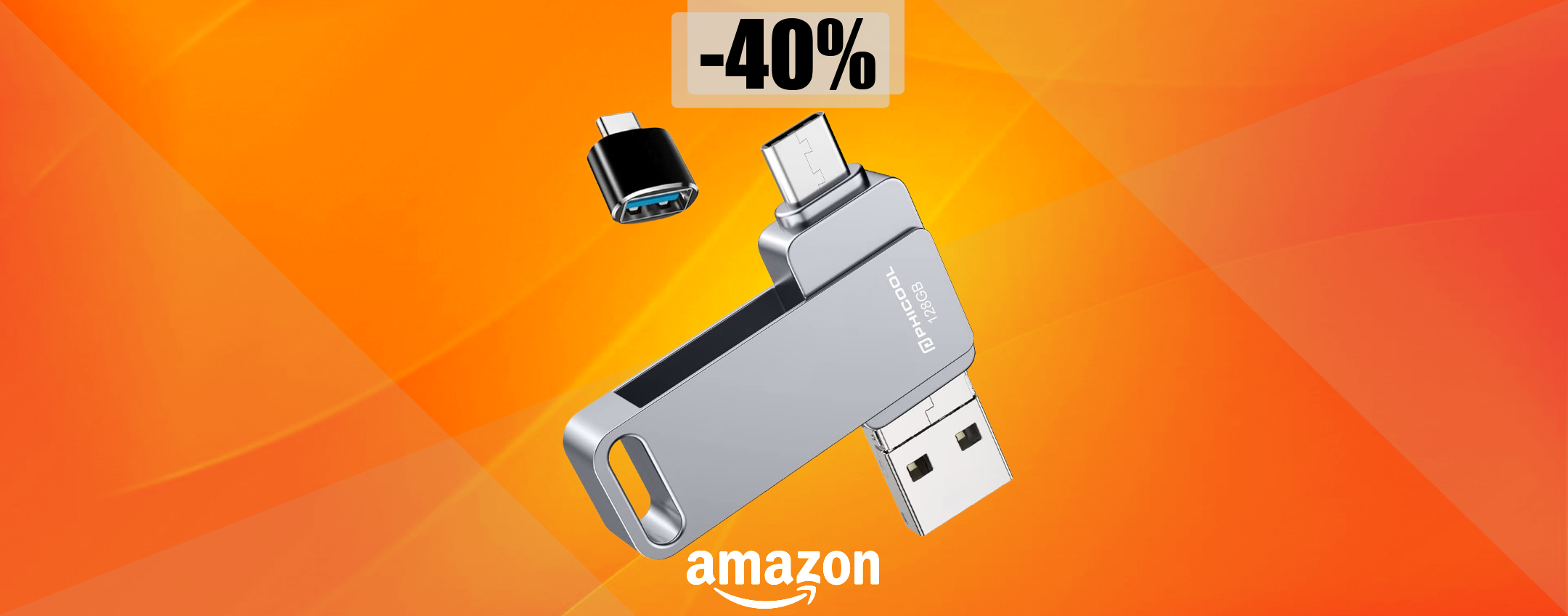 Chiavetta USB 128GB da usare con TUTTO: 23 euro ed è subito tua