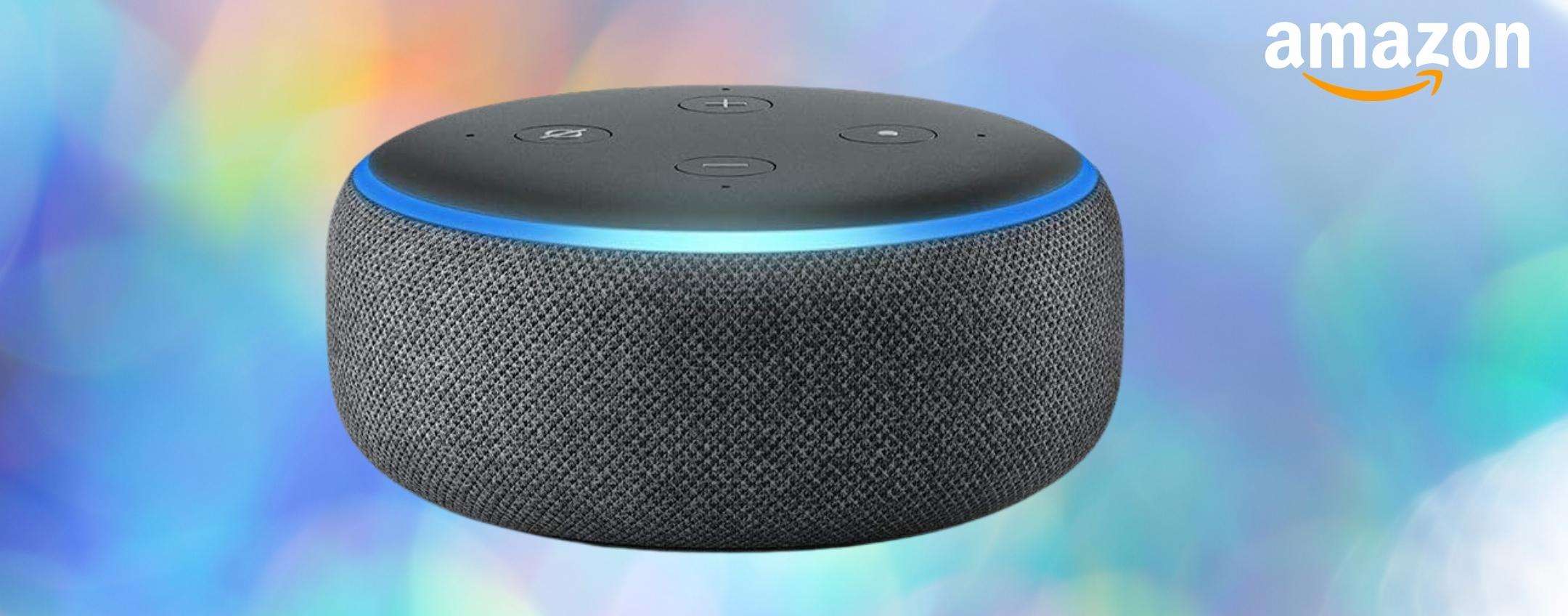 Sconto del 40% su Echo Dot: musica, dispositivi, chiamate, ALEXA a