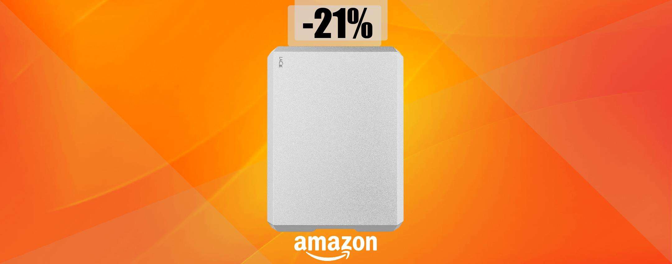 Hard disk esterno 4TB, resistente e veloce: ottimo SCONTO (-44€)