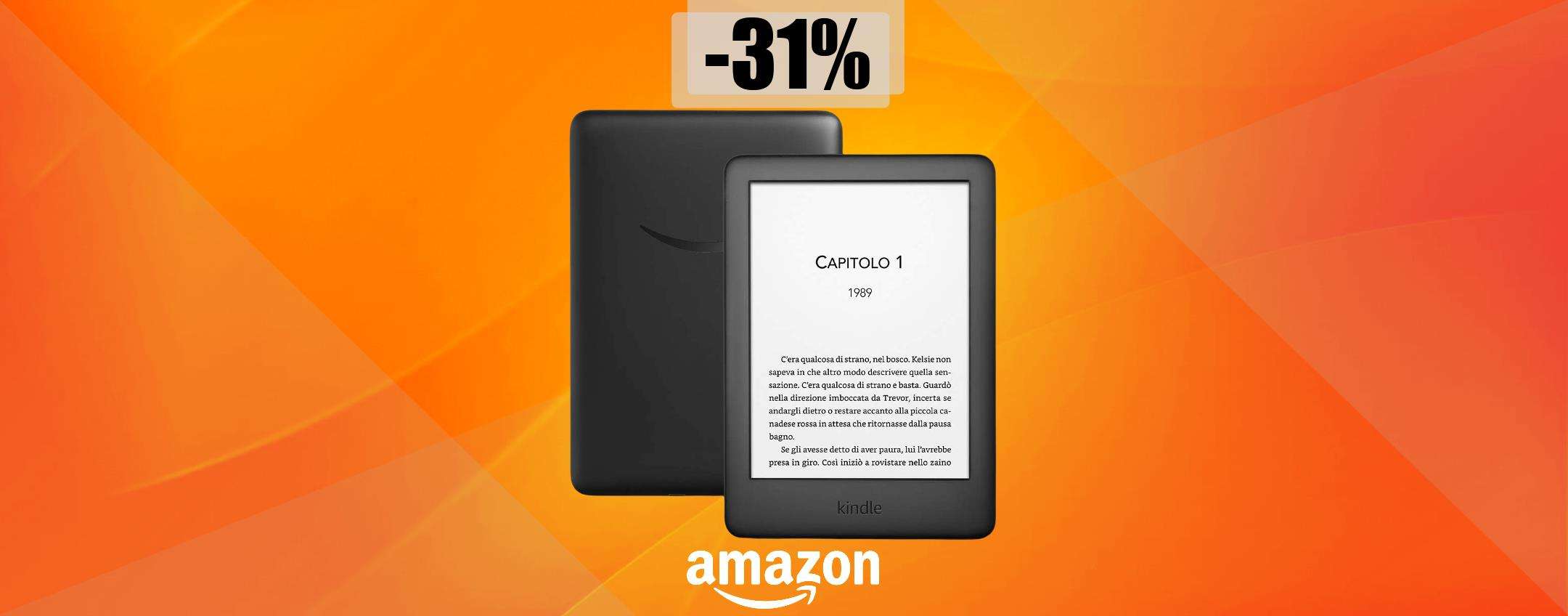 Amazon Kindle: l'ebook reader più desiderato è in SUPER SCONTO (54€)