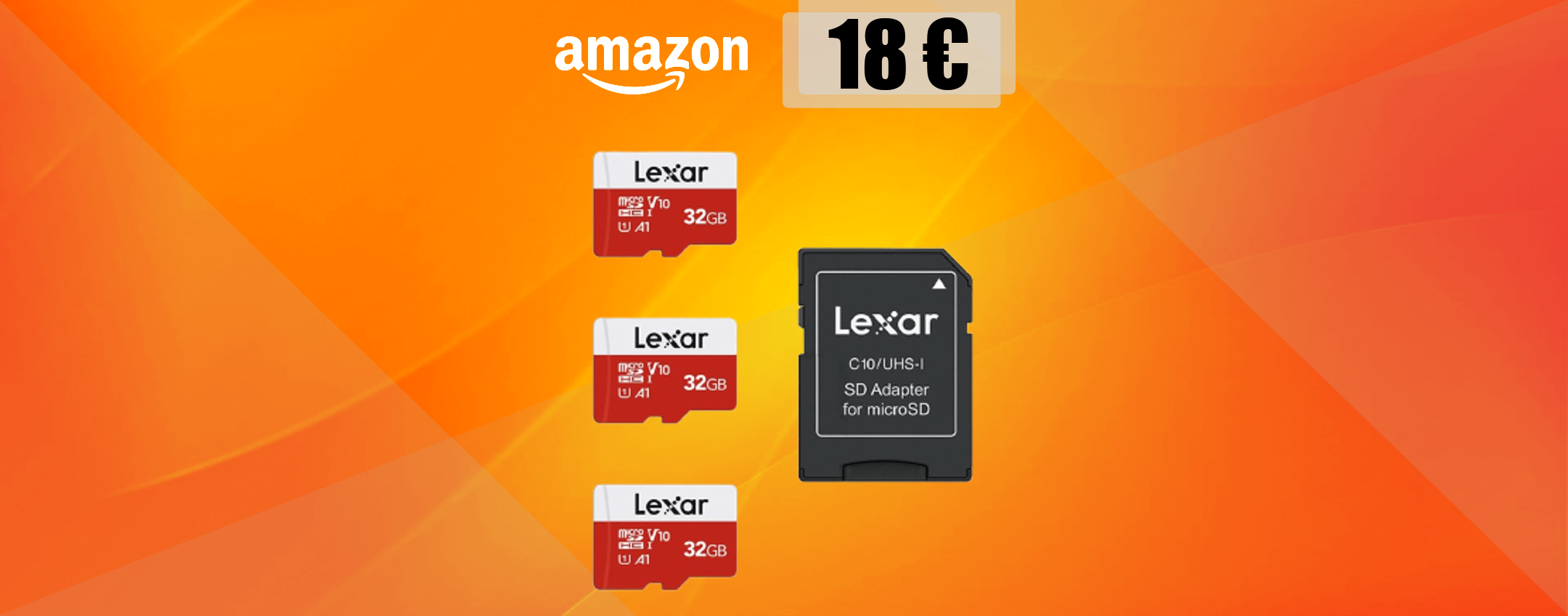 3 microSD 32GB con adattatore ad appena 18€: un autentico REGALO 3 microSD 32GB con adattatore ad appena 18€: un autentico REGALO
