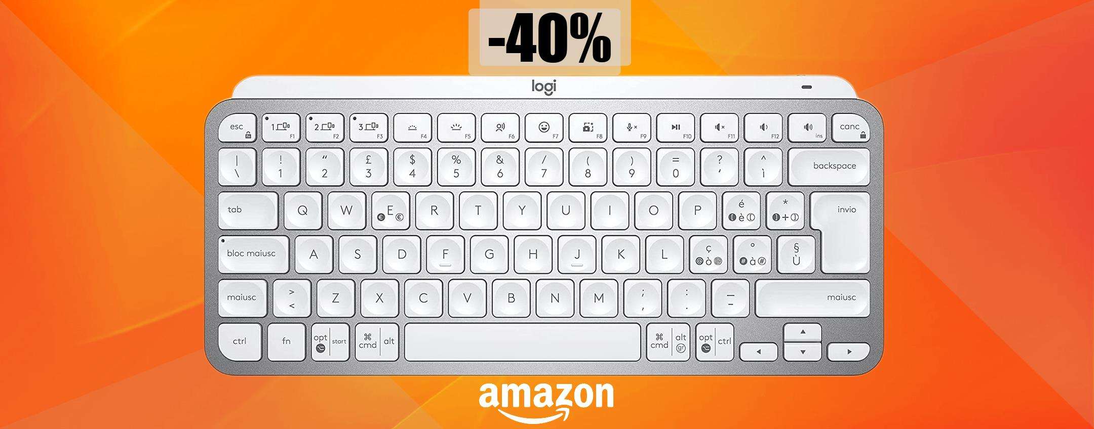 Tastiera Logitech MULTIDISPOSITIVO: il prezzo crolla a soli 68 euro