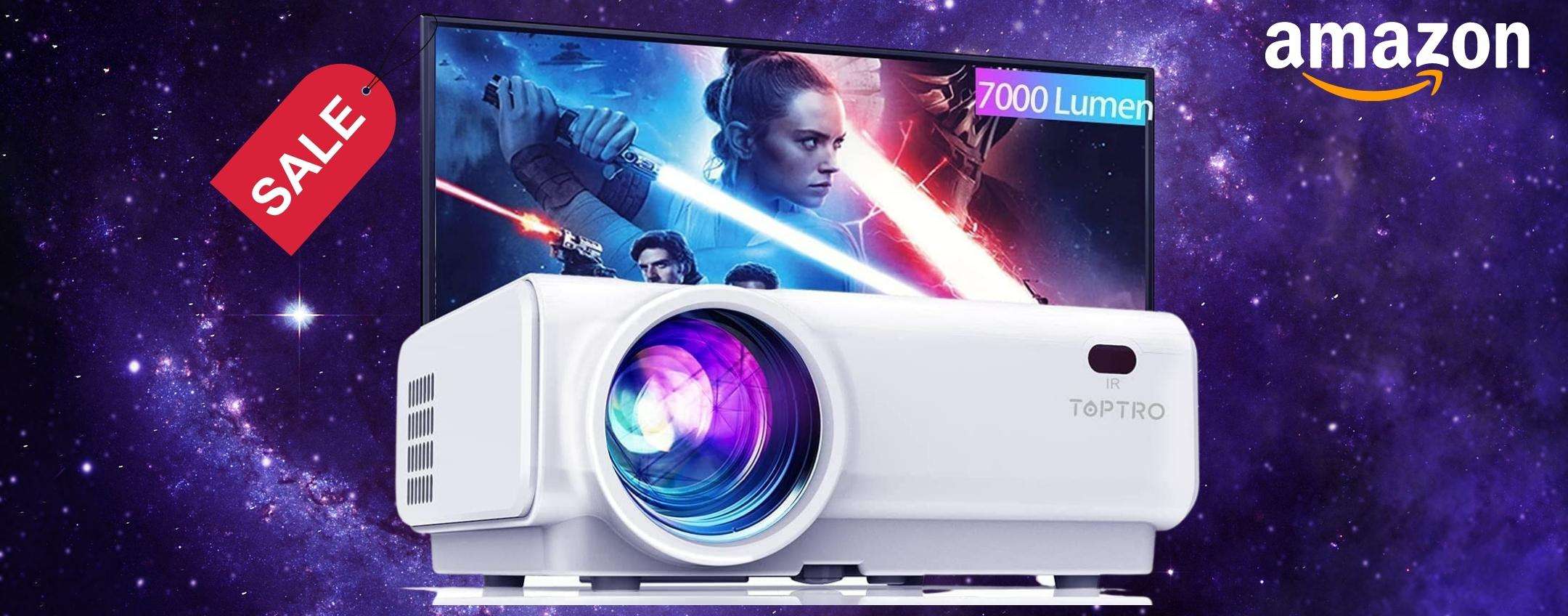 A spasso con il CINEMA con questo mini proiettore Bluetooth e WiFi A spasso con il CINEMA con questo mini proiettore Bluetooth e WiFi