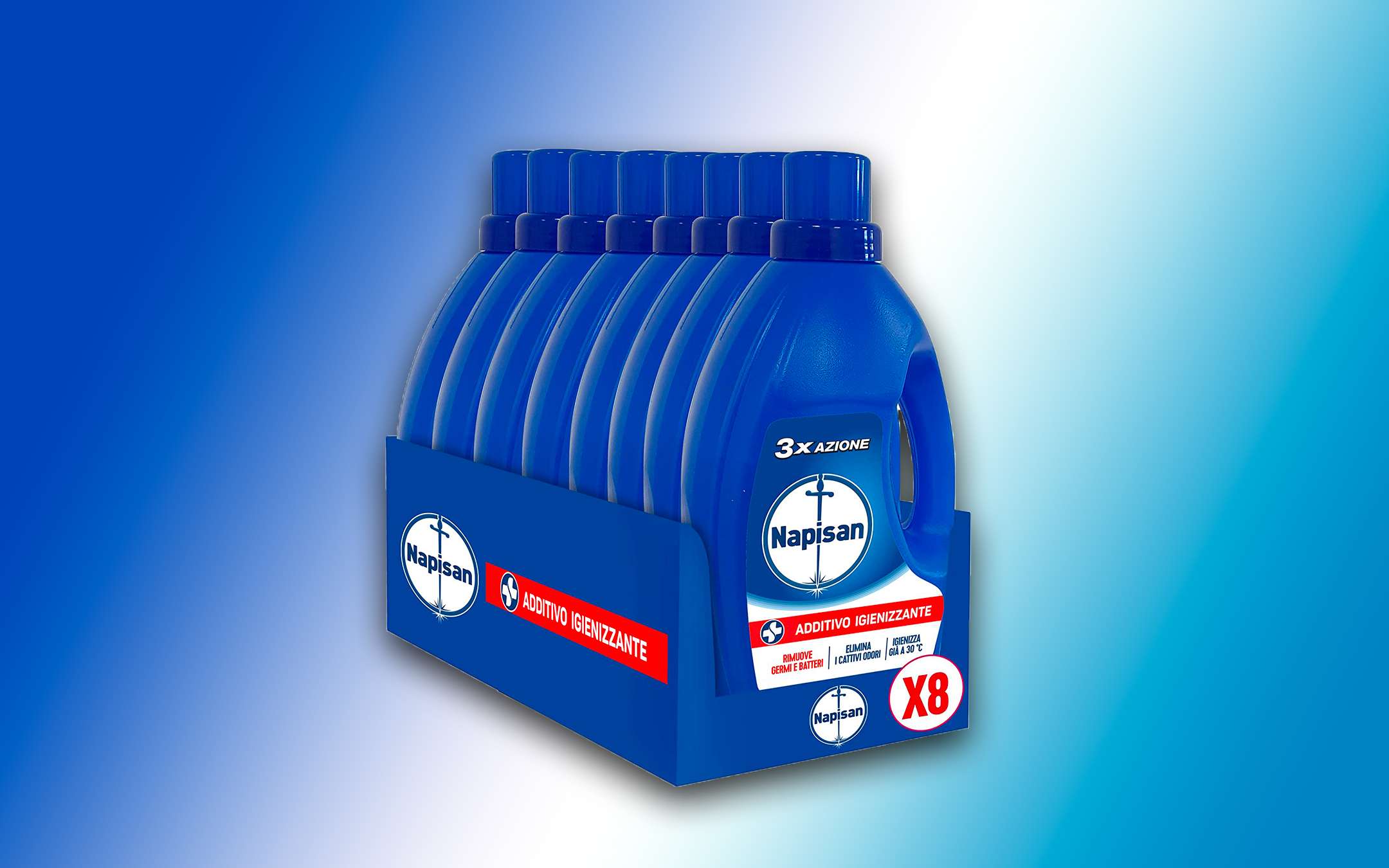 Scorta di Napisan Additivo Igienizzante: 8 flaconi scontati del 33% Scorta di Napisan Additivo Igienizzante: 8 flaconi scontati del 33%