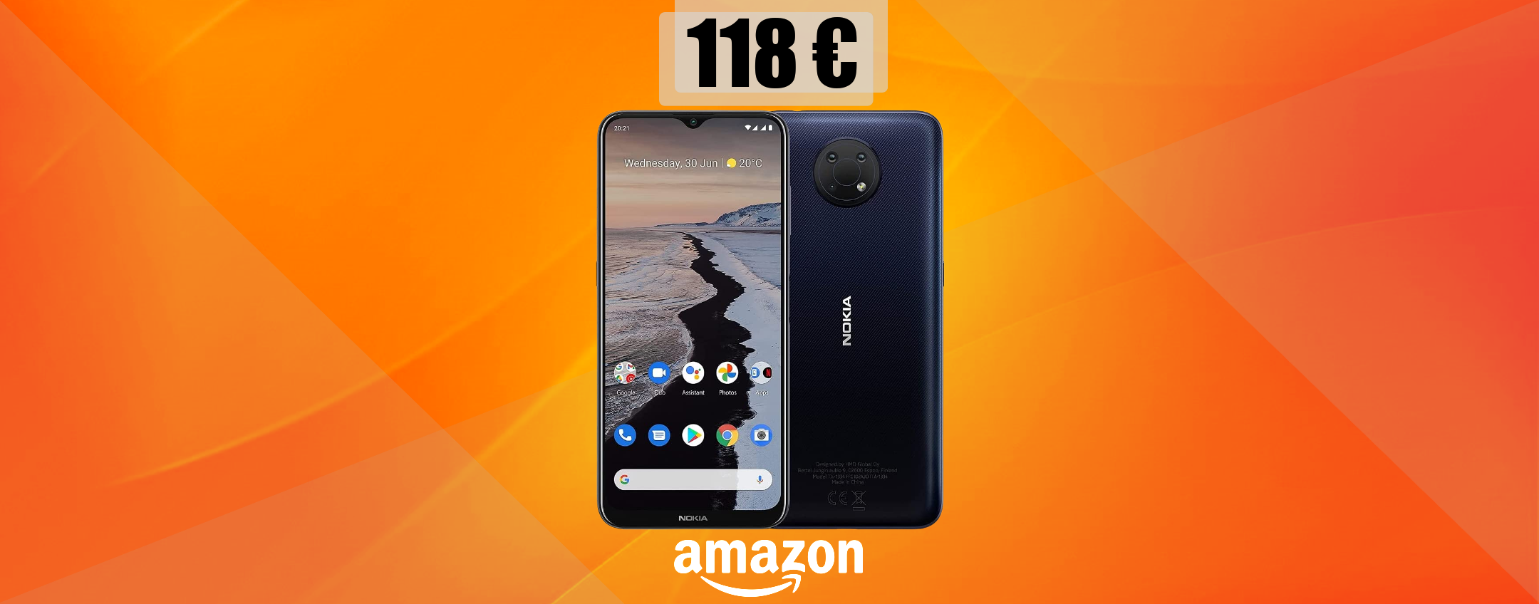 Smartphone NOKIA con batteria gigante e tripla fotocamera: solo 118€