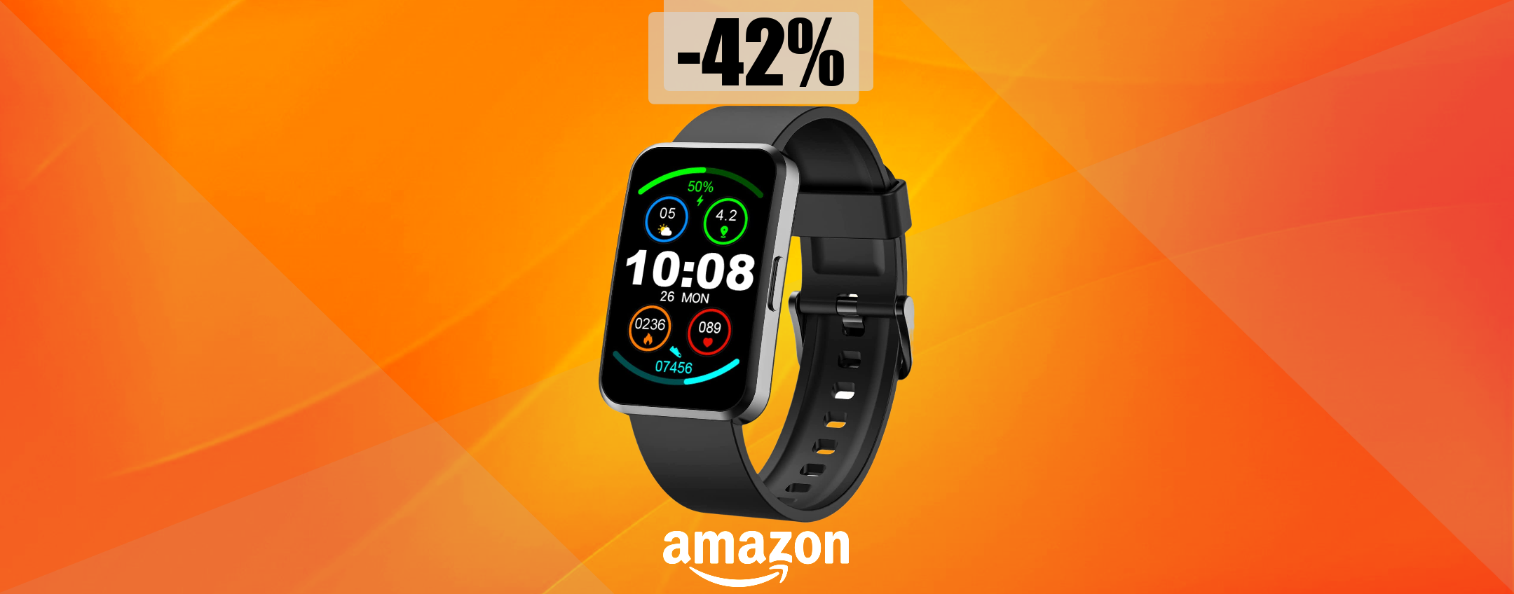 Smartwatch impermeabile, con cardiofrequenzimetro: OCCASIONE a 34€ Smartwatch impermeabile, con cardiofrequenzimetro: OCCASIONE a 34€