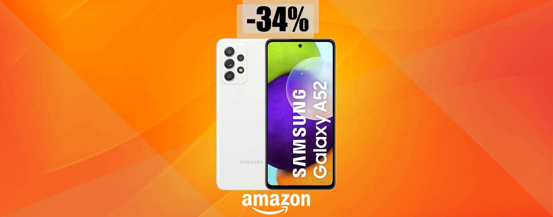 Samsung Galaxy A52 in SUPER SCONTO: ancora poche unità (-131€)