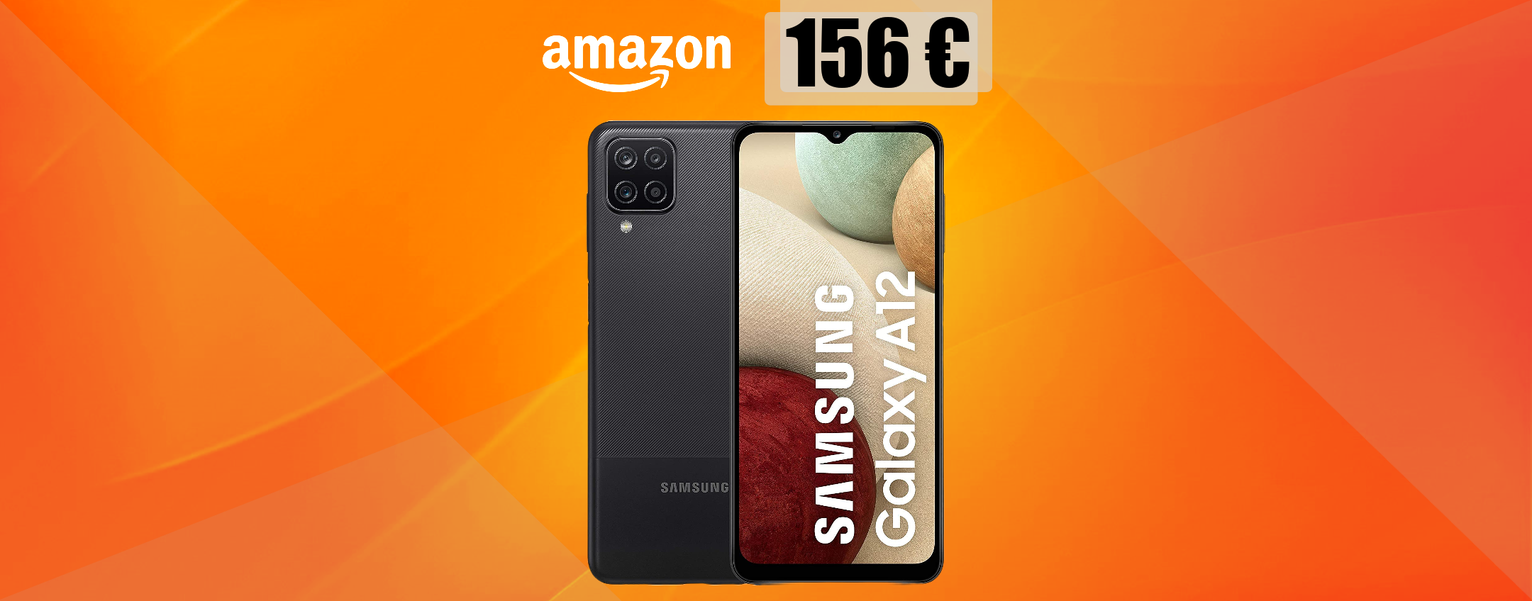 Samsung Galaxy A12, con MAXI batteria e 4 fotocamere, a soli 156€