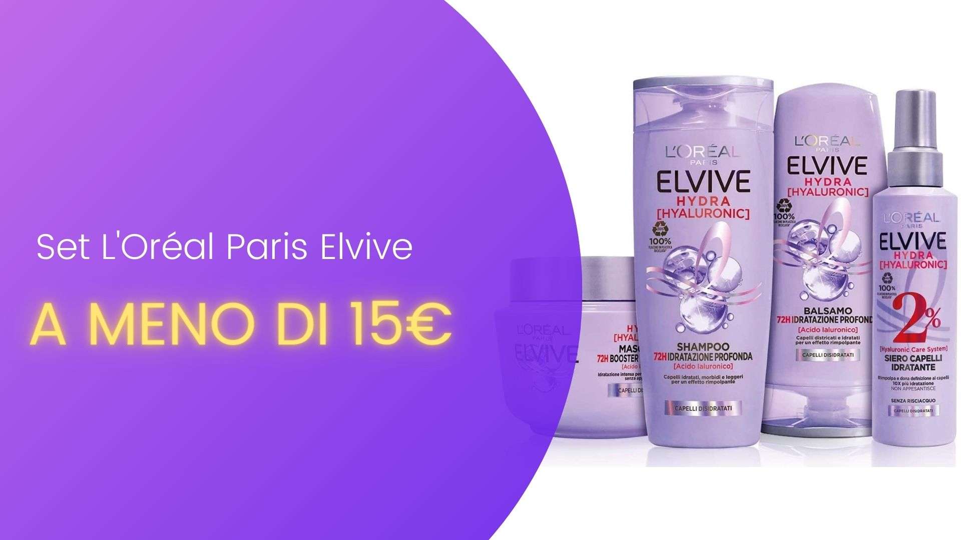 L'Oréal Paris Elvive Shampoo con Acido Ialuronico Hydra Hyaluronic