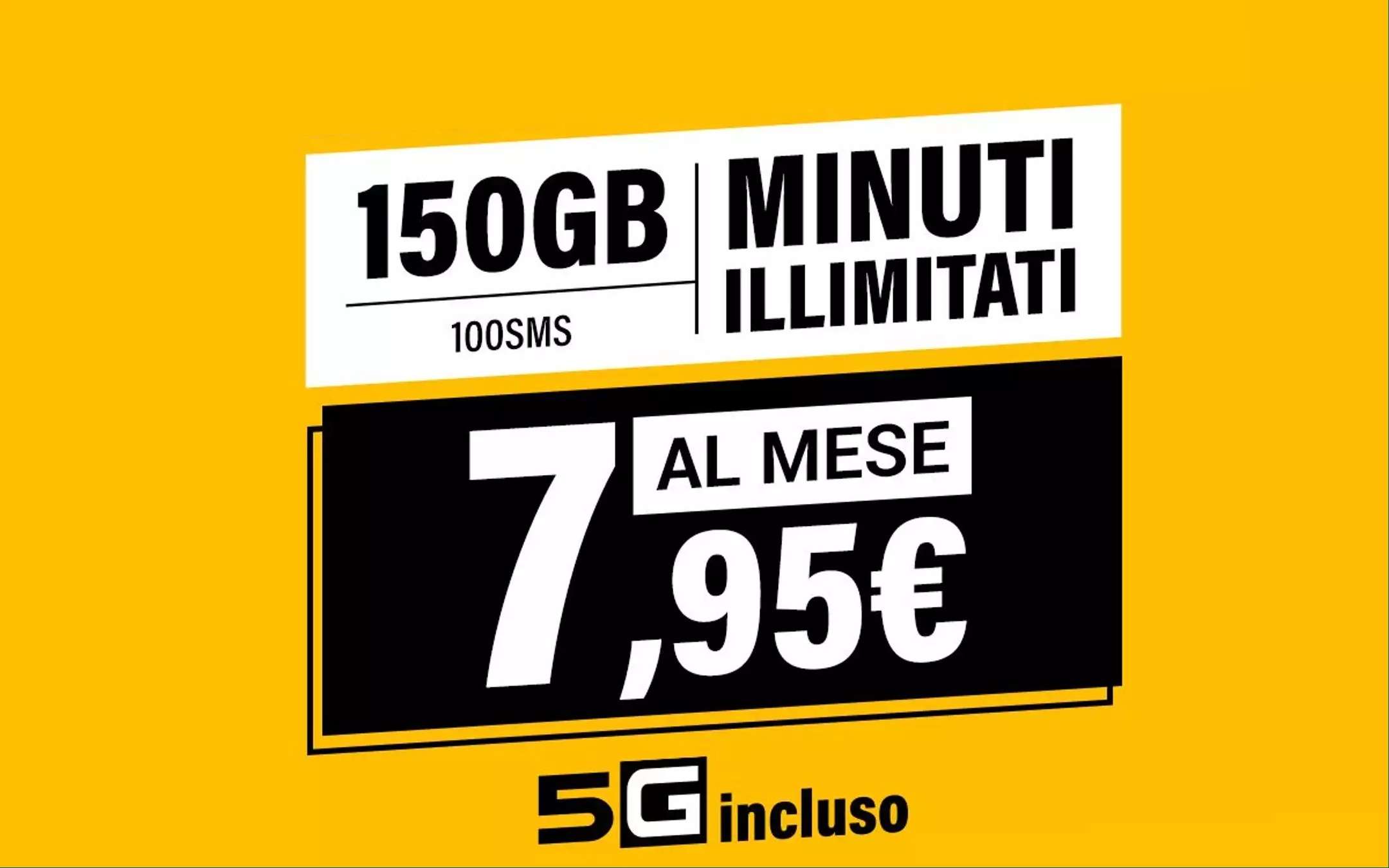 PROMO Fastweb 5G: 150 Giga a 7,95€ al mese