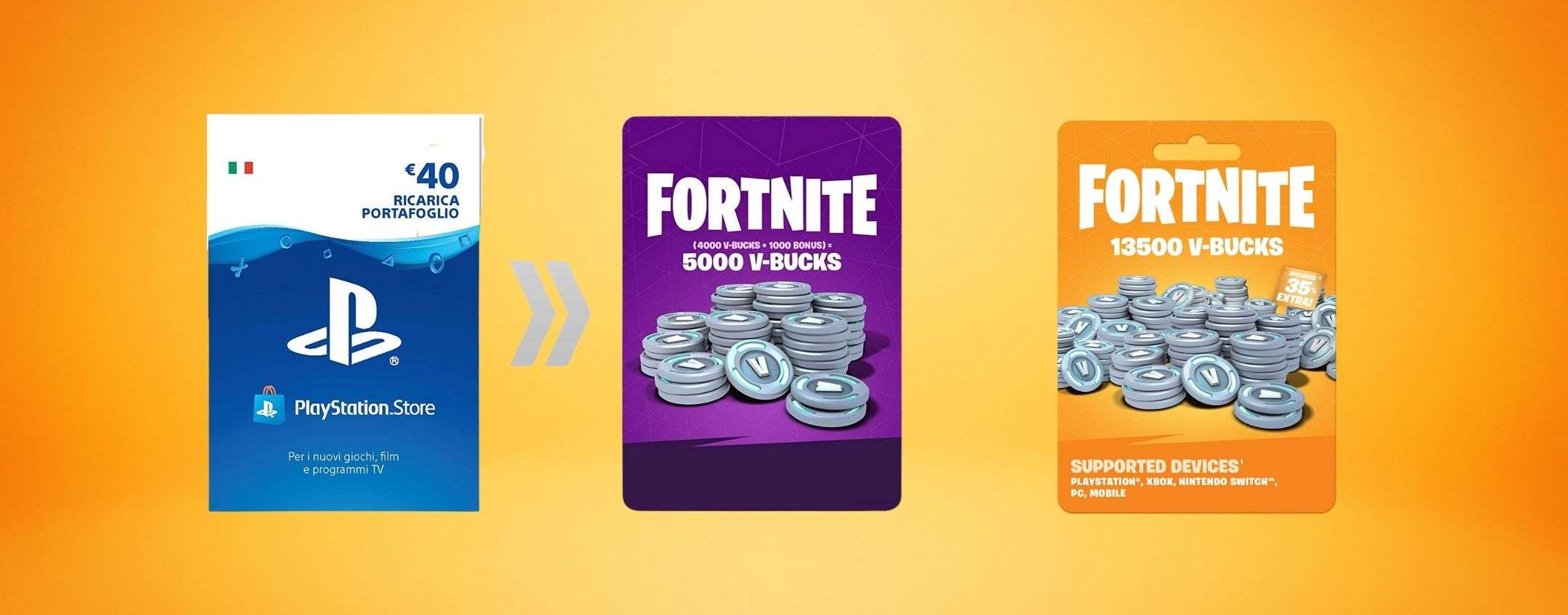 Acquistare Online Fortnite 1000 V-Bucks Carta Regalo 