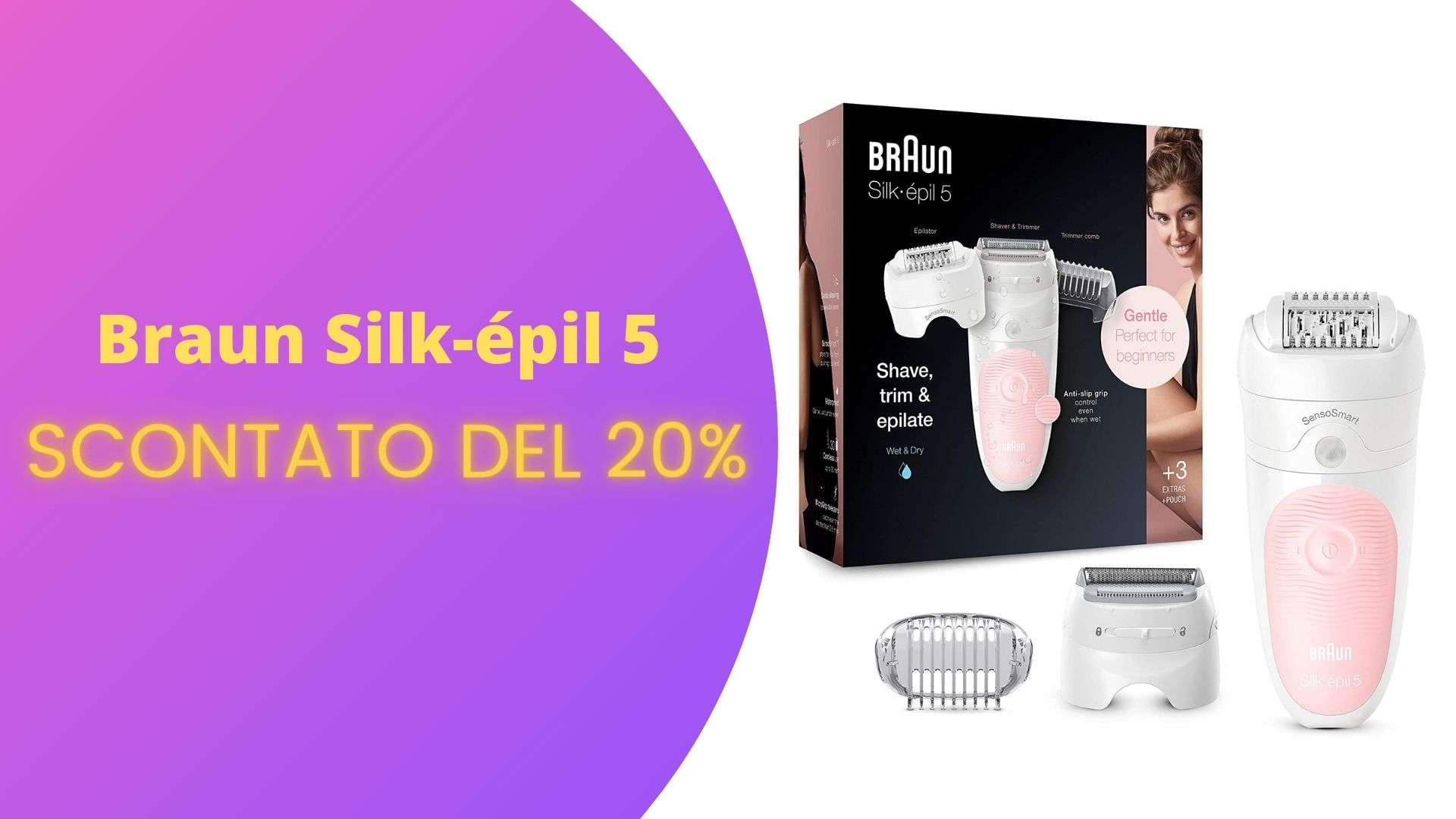 Gambe perfette in pochi minuti? Acquista il depilatore Braun Silk-épil 5 scontato del 20%!