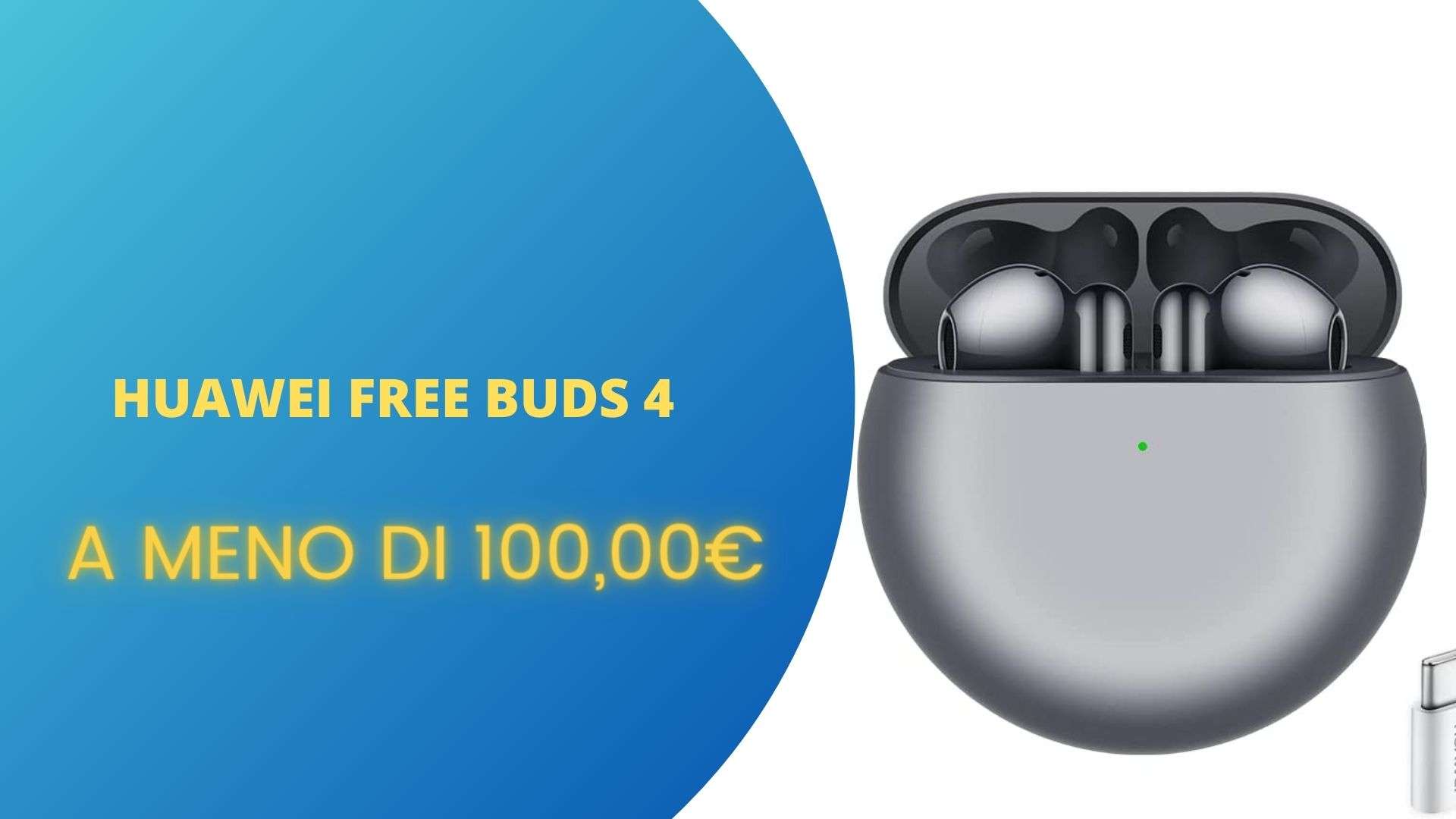 Auricolari wireless con cancellazione del rumore? HUAWEI FreeBuds 4 scontati del 23%