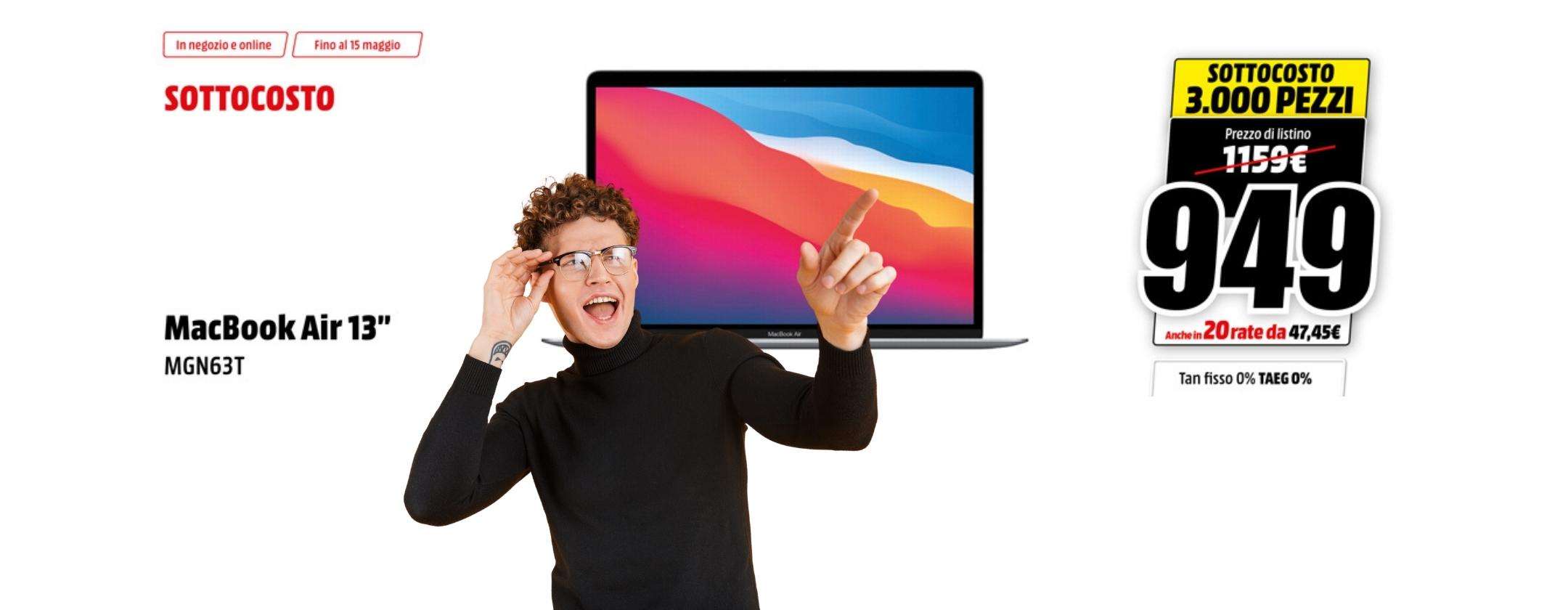 Apple MacBook Air in sottocosto: solo 3000 pezzi da MediaWorld