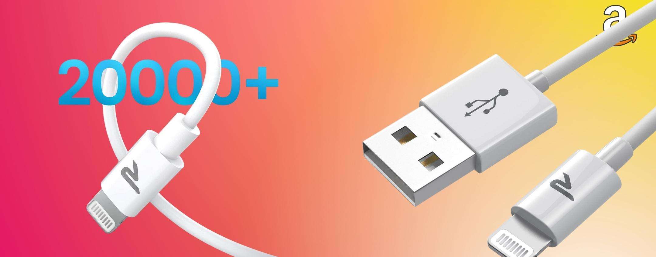 Cavo Lightning da 1m indistruttibile, appena 8€ [certificato Apple]