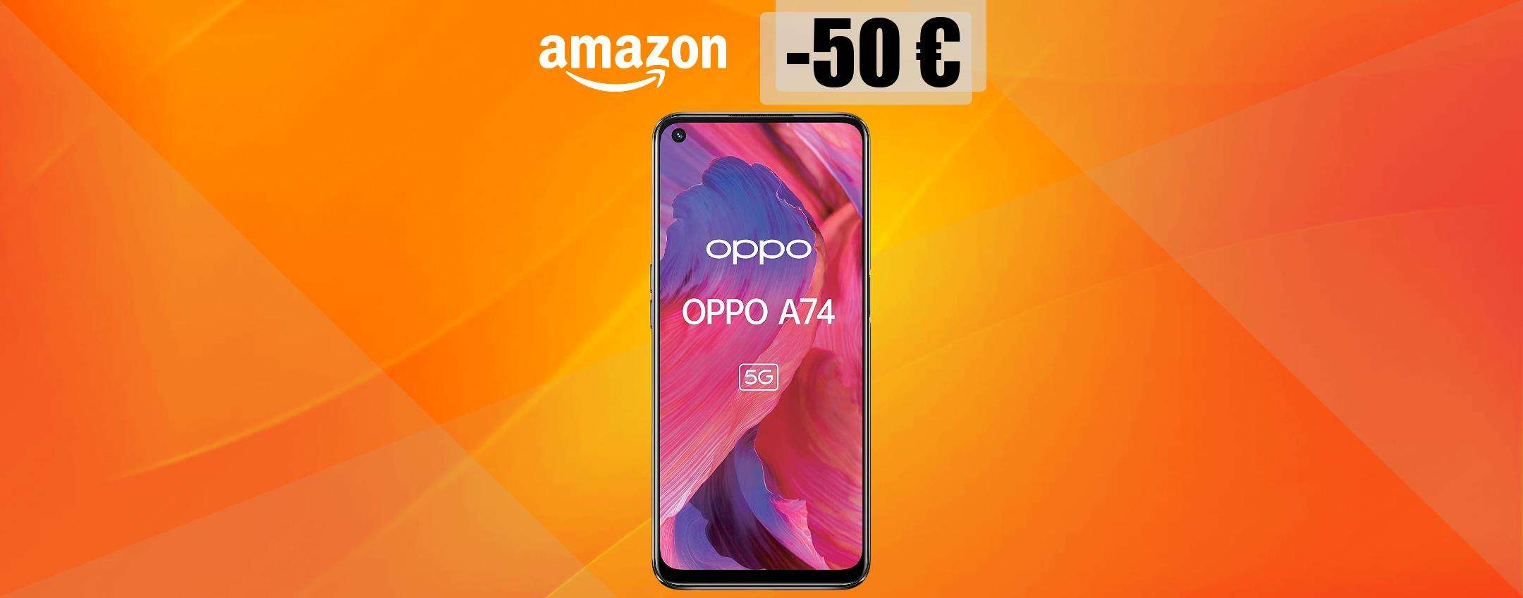 OPPO A74 5G con ricarica FULMINEA e fotocamera da ben 48MP (-50€)