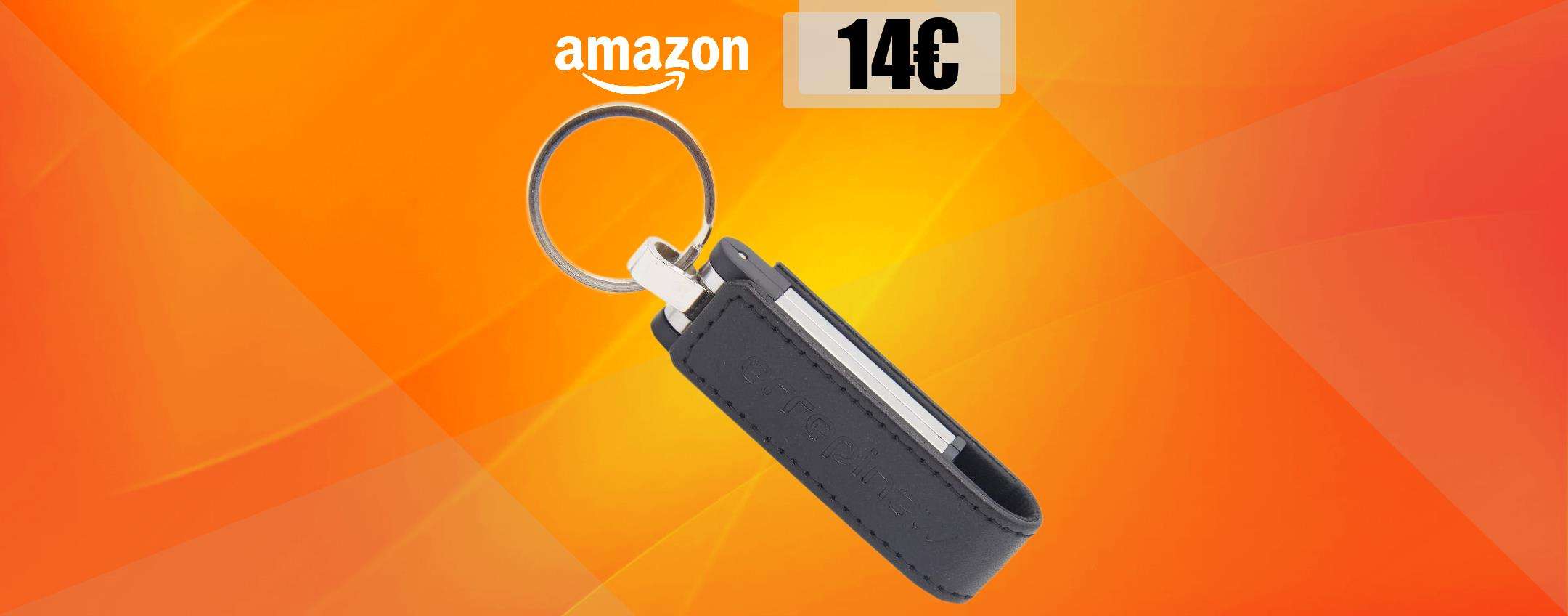 Penna USB 128GB che si crede un PORTACHIAVI: 14€ ed è subito tua