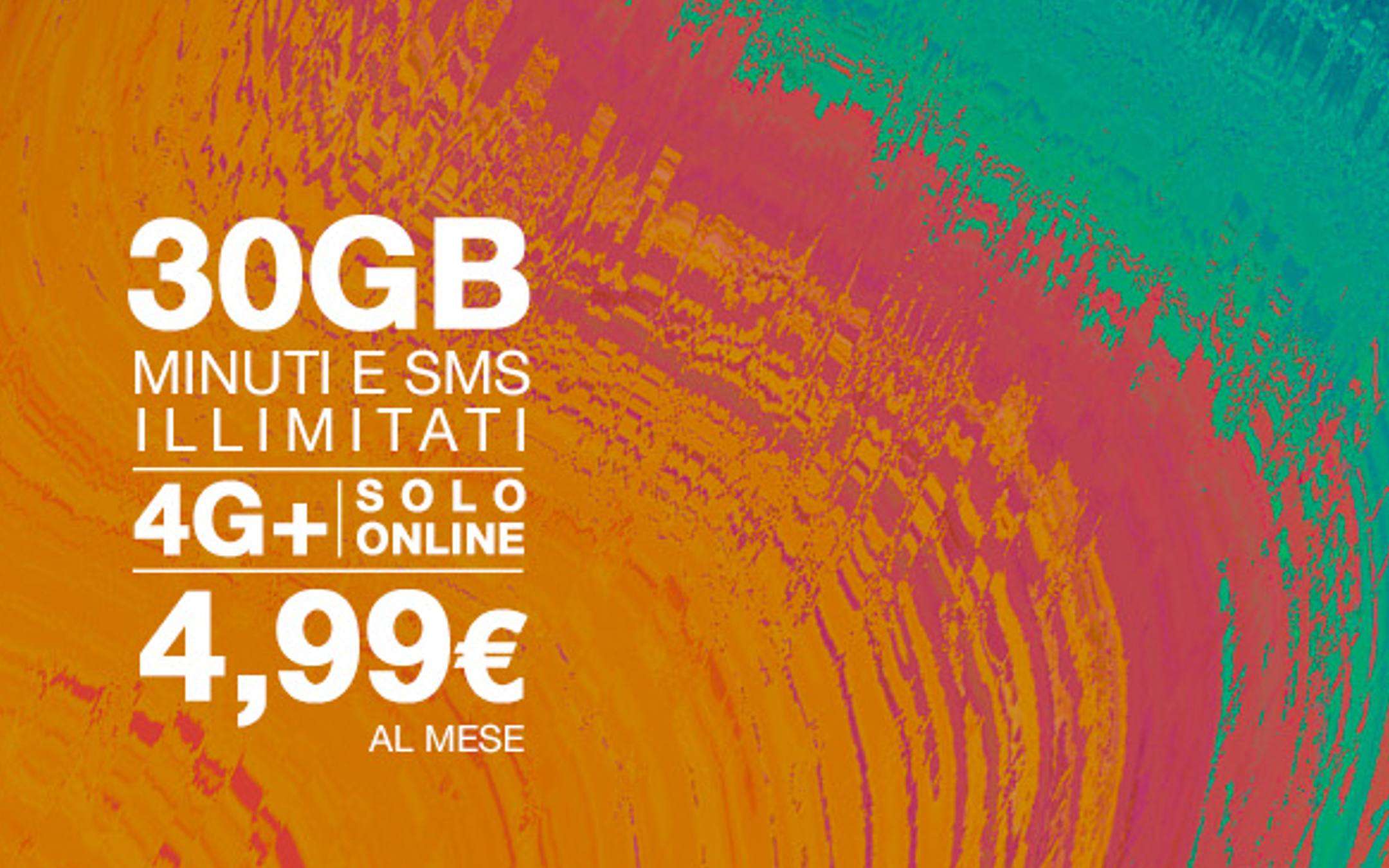 PosteMobile Creami WOW 30GB: 30 Giga a 4,99€