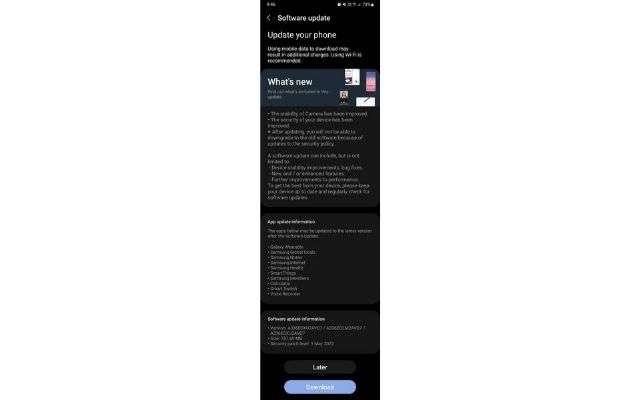 samsung galaxy a33 5g patch maggio