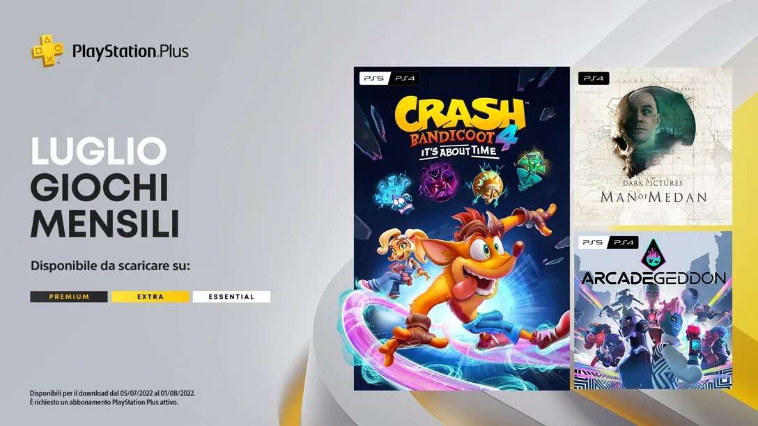 PlayStation Plus luglio 2022 giochi gratis