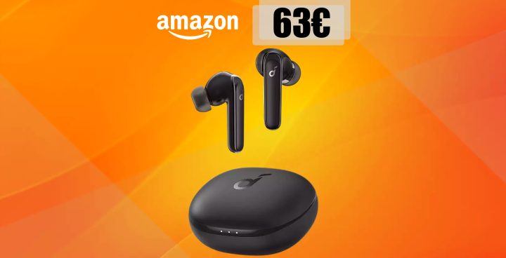 Auricolari con CANCELLAZIONE RUMORE e autonomia infinita: solo 63€
