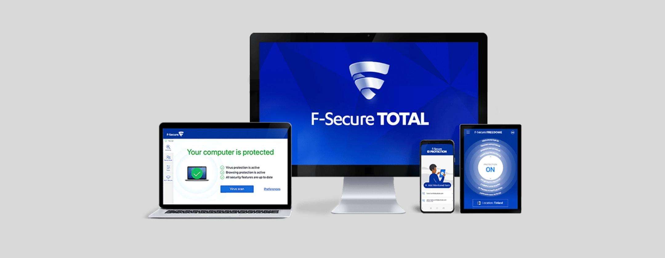 F-Secure TOTAL: protezione finlandese da virus, hacking e tracciamenti F-Secure TOTAL: protezione finlandese da virus, hacking e tracciamenti