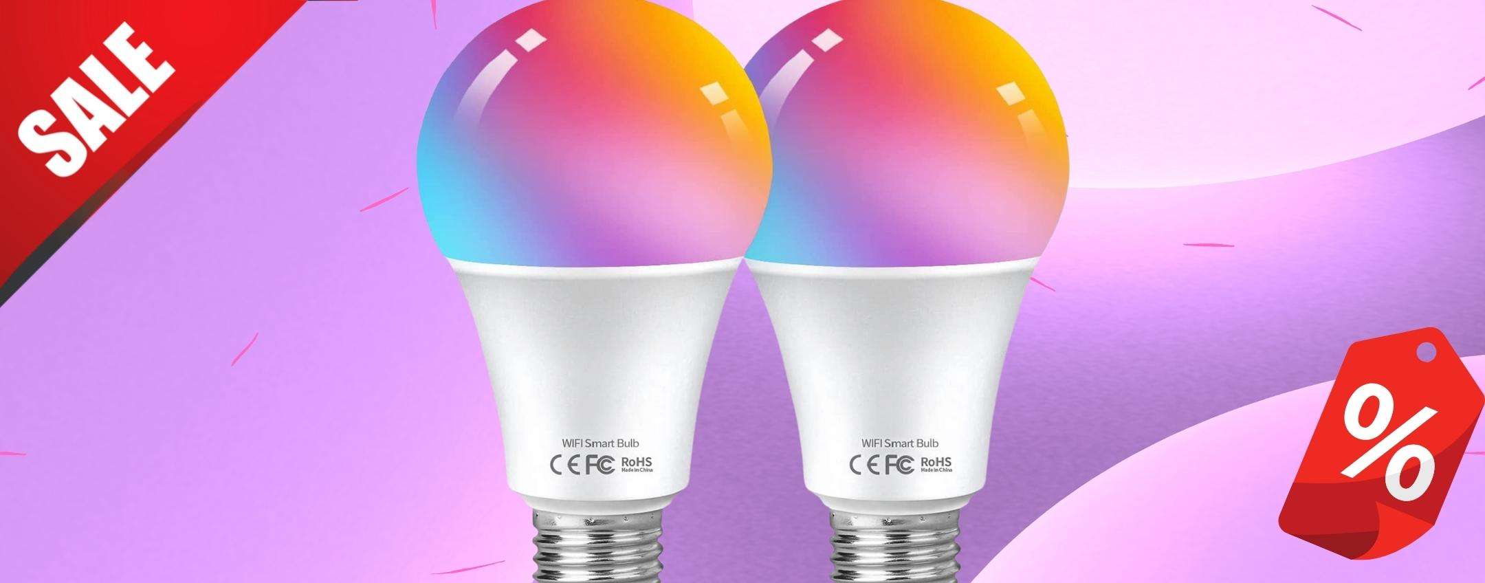 2 lampadine LED SMART da 16 milioni di colori, la casa diventa TOP 2 lampadine LED SMART da 16 milioni di colori, la casa diventa TOP