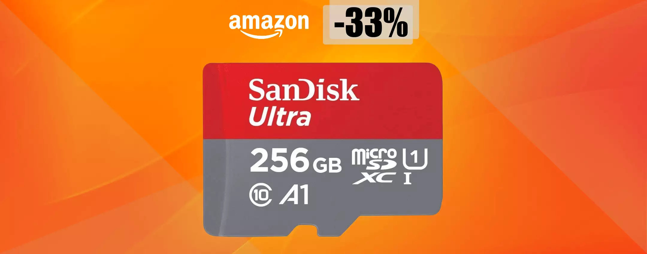 MicroSD SanDisk 256GB, tanta memoria a prezzo STRACCIATO: solo 42€