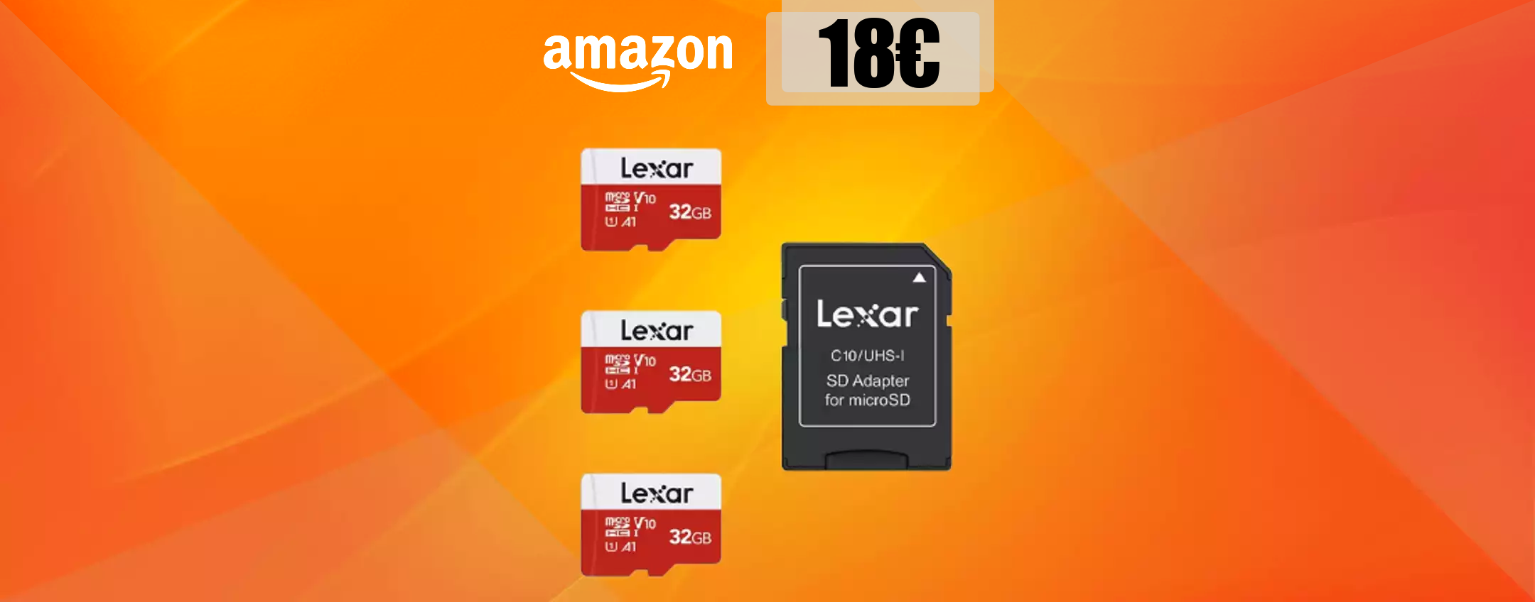 3 microSD 32GB più adattatore: un vero REGALO ad appena 18 euro 3 microSD 32GB più adattatore: un vero REGALO ad appena 18 euro