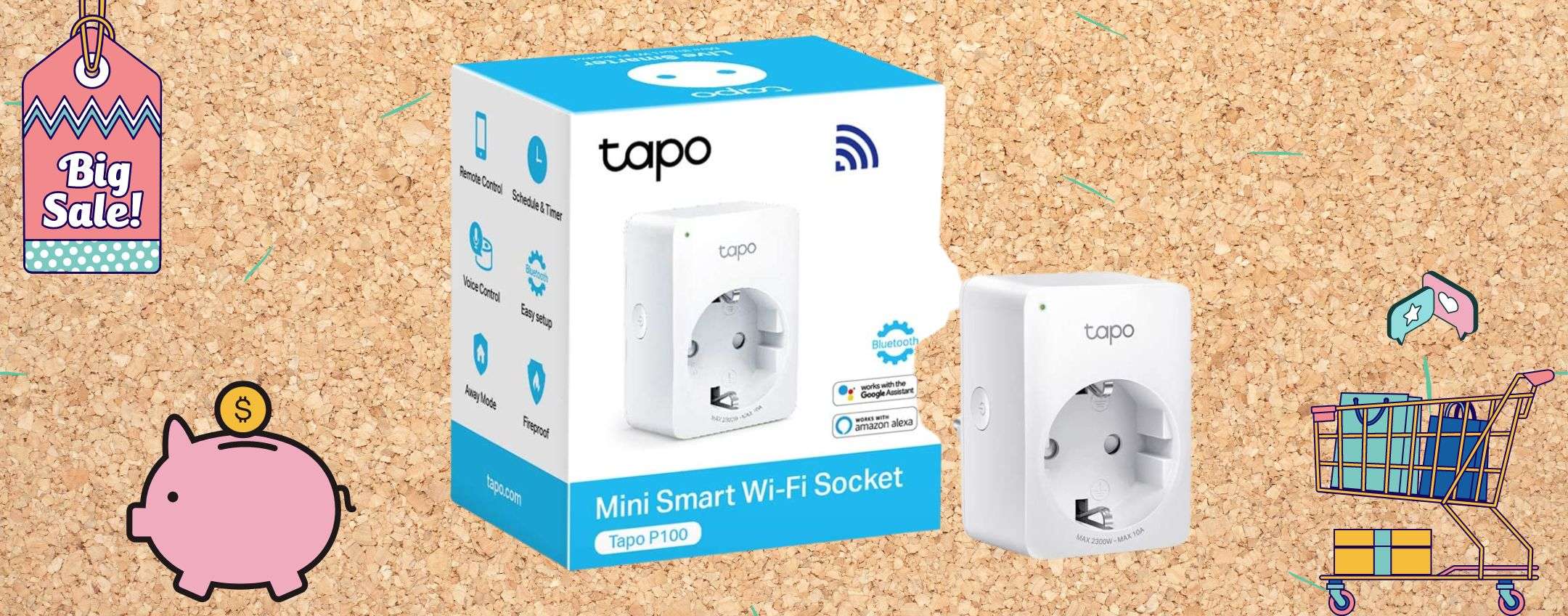 Presa intelligente e colleghi tutto ad Alexa e Google (9€) Presa intelligente e colleghi tutto ad Alexa e Google (9€)
