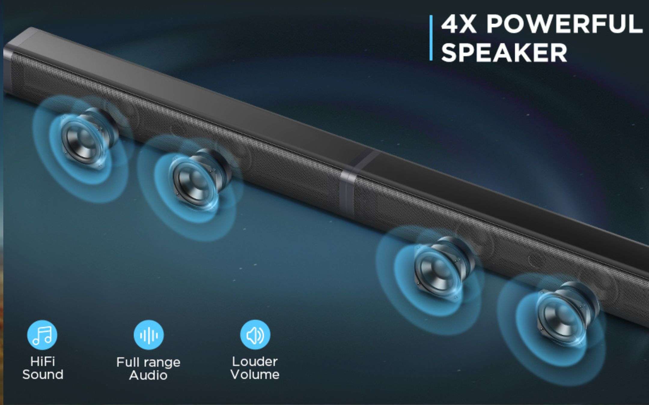 ASSURDA soundbar 100W con subwoofer esterno: effetto cinema con 79€ ASSURDA soundbar 100W con subwoofer esterno: effetto cinema con 79€