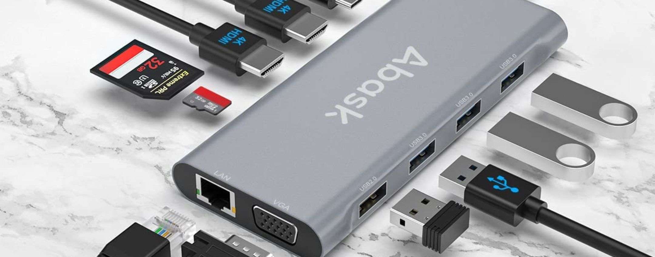 Hub USB con 11 porte in offerta: colleghi praticamente TUTTO Hub USB con 11 porte in offerta: colleghi praticamente TUTTO