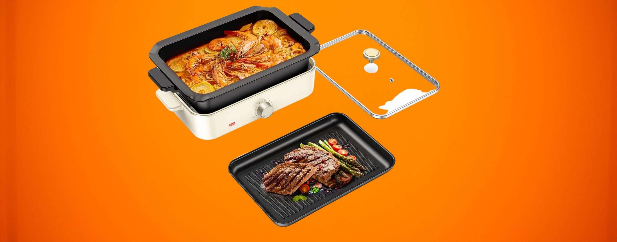 Pentola elettrica e grill multifunzione: doppio sconto, risparmio TOP Pentola elettrica e grill multifunzione: doppio sconto, risparmio TOP