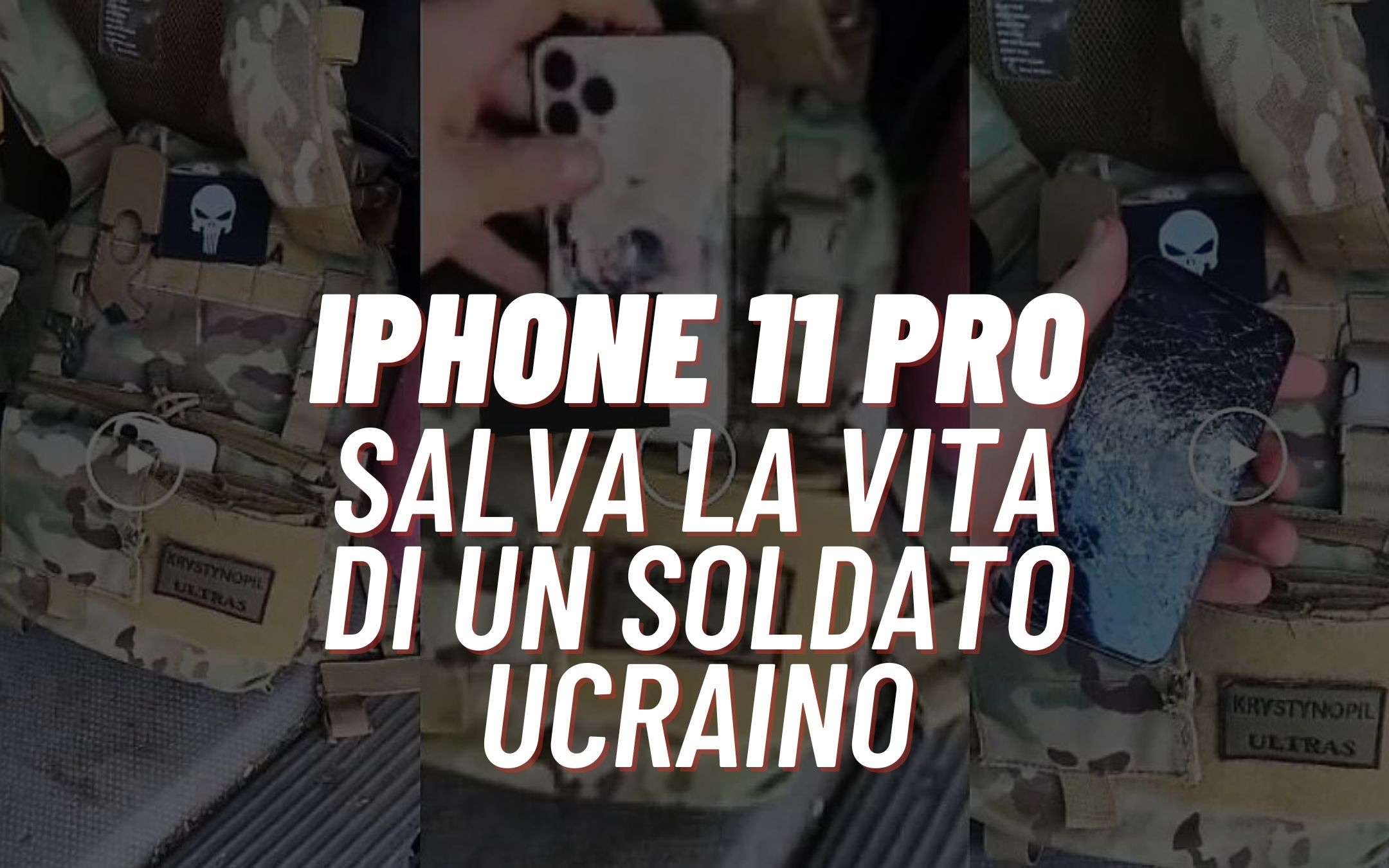 Un iPhone 11 pro ha salvato la vita di un soldato ucraino