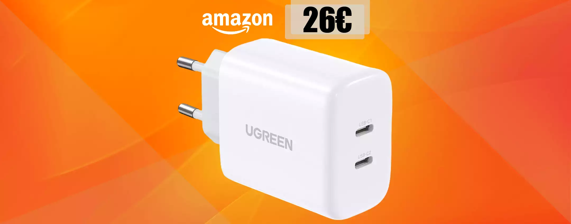 Caricabatterie USB C a DOPPIO INGRESSO: imperdibile a soli 26€ Caricabatterie USB C a DOPPIO INGRESSO: imperdibile a soli 26€