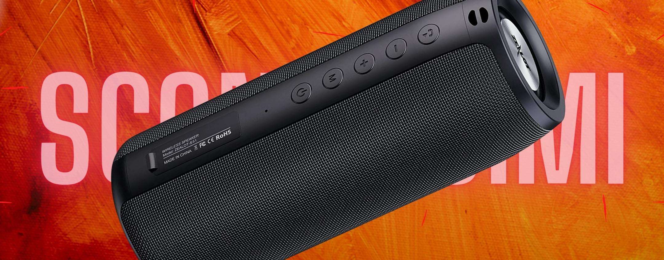 Cassa Bluetooth che fa DISCOTECA: doppio sconto, 24 ore di batteria Cassa Bluetooth che fa DISCOTECA: doppio sconto, 24 ore di batteria