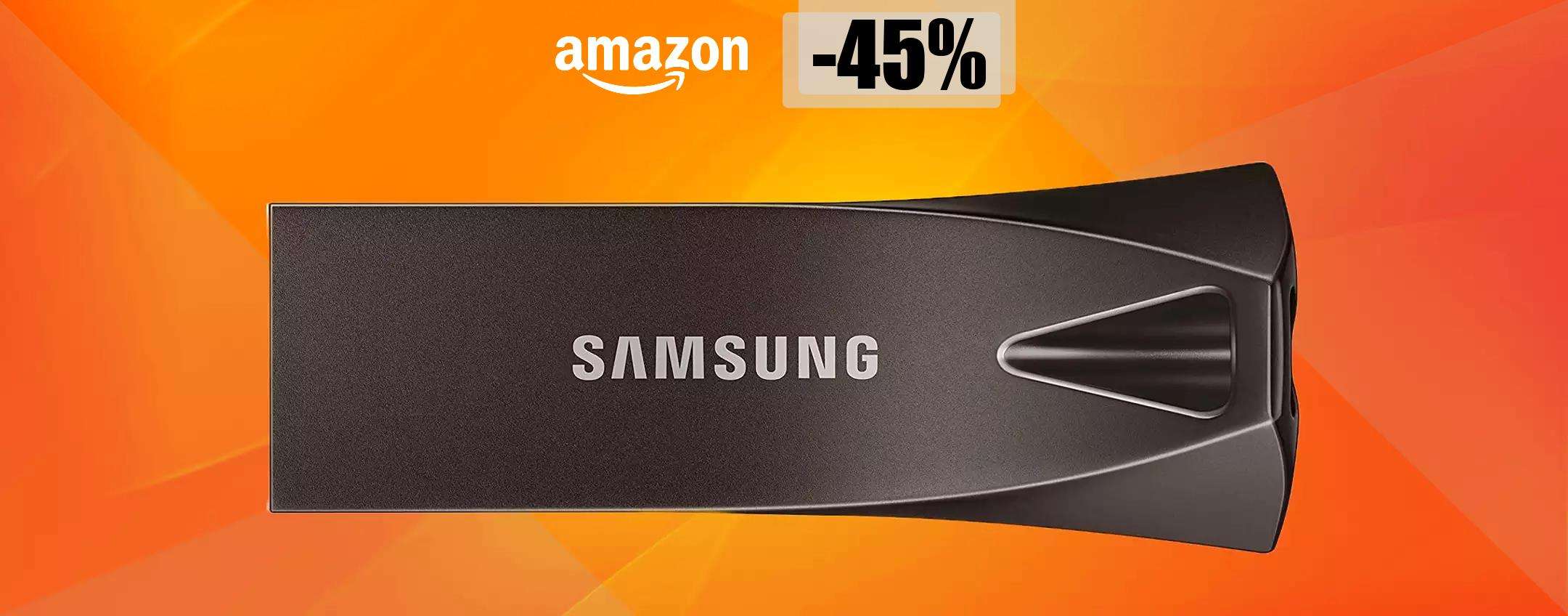 Chiavetta USB 64GB Samsung: ad appena 14€ non troverai di meglio