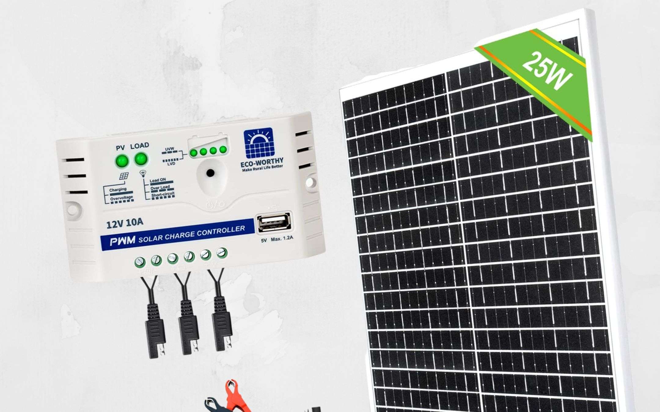 Kit fotovoltaico con regolatore e porta USB a 52€: FOLLIA Prime Day