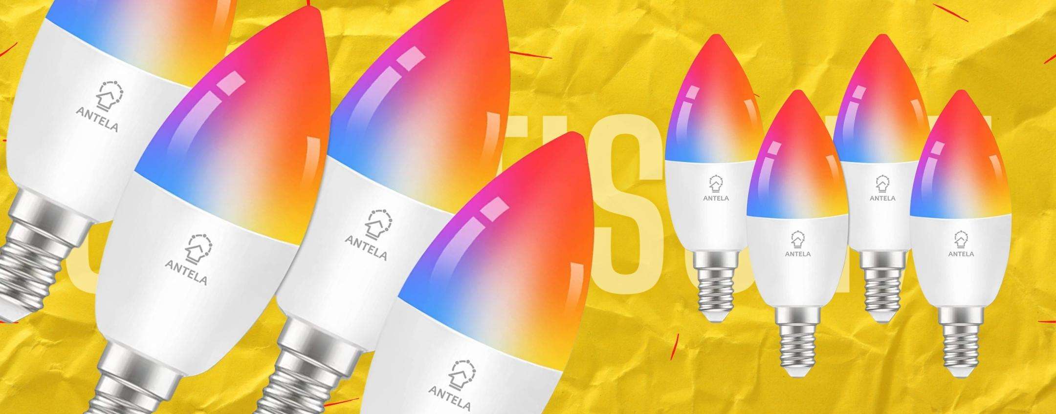 Lampadine SMART LED: 4 pezzi e14 a prezzo IRRISORIO (Amazon) Lampadine SMART LED: 4 pezzi e14 a prezzo IRRISORIO (Amazon)