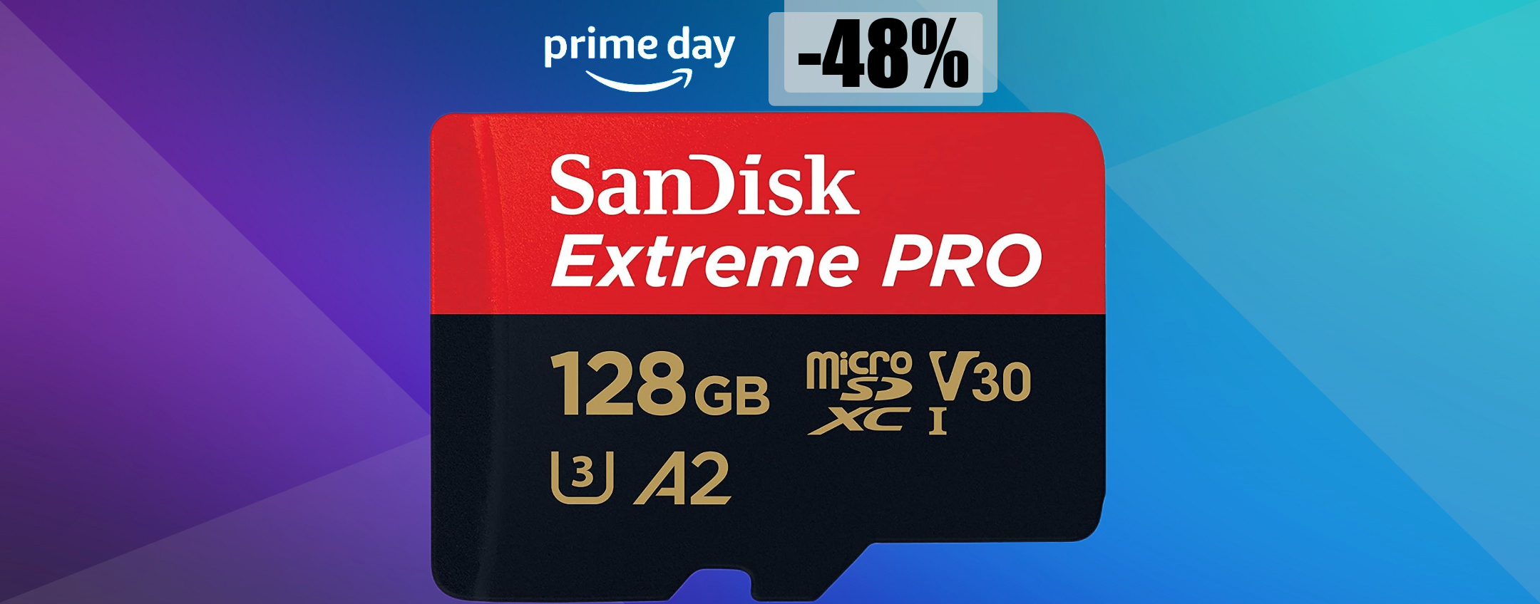 Prime Day 2022: MicroSD SanDisk 128GB a soli 25€ (SCONTO 48%)