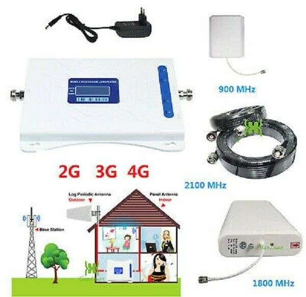 KIT RIPETITORE AMPLIFICATORE BOOSTER SEGNALE CELLULARE BANDA B1 GSM 2G 3G 4G LTE
