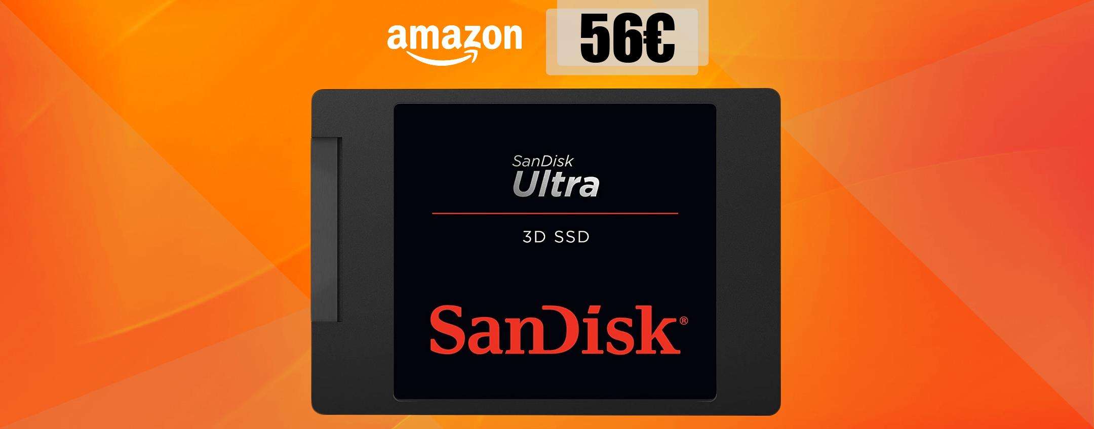 SSD SanDisk 500GB: un concentrato di spazio e velocità a soli 56€ SSD SanDisk 500GB: un concentrato di spazio e velocità a soli 56€