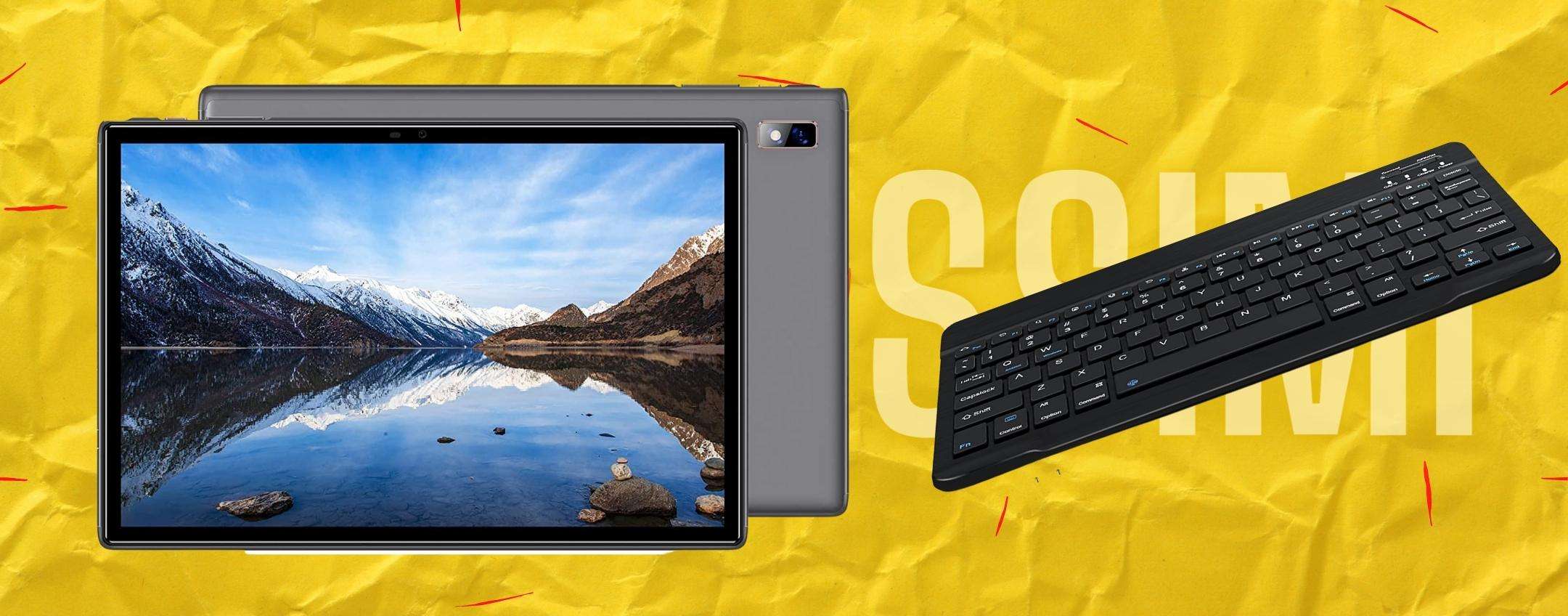 Tablet 10 pollici TUTTO COMPLETO, lo acquisti e vai alla grande (-19%)